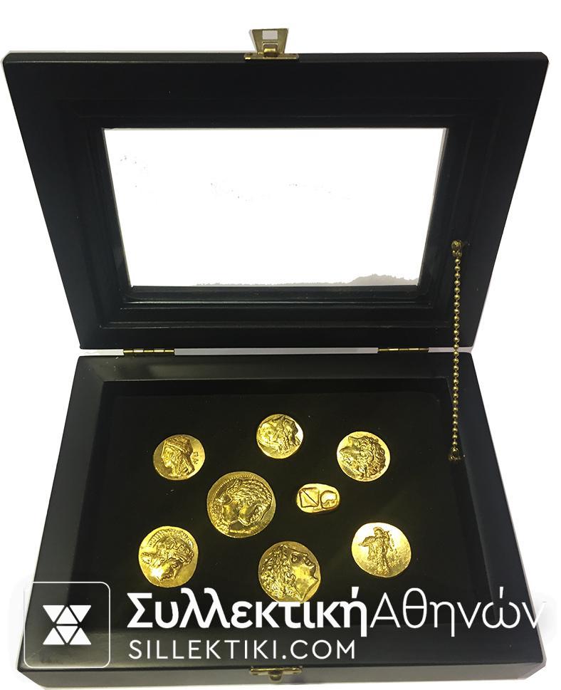 Silver replicas of ancient Greek coins (silver-goldplated)